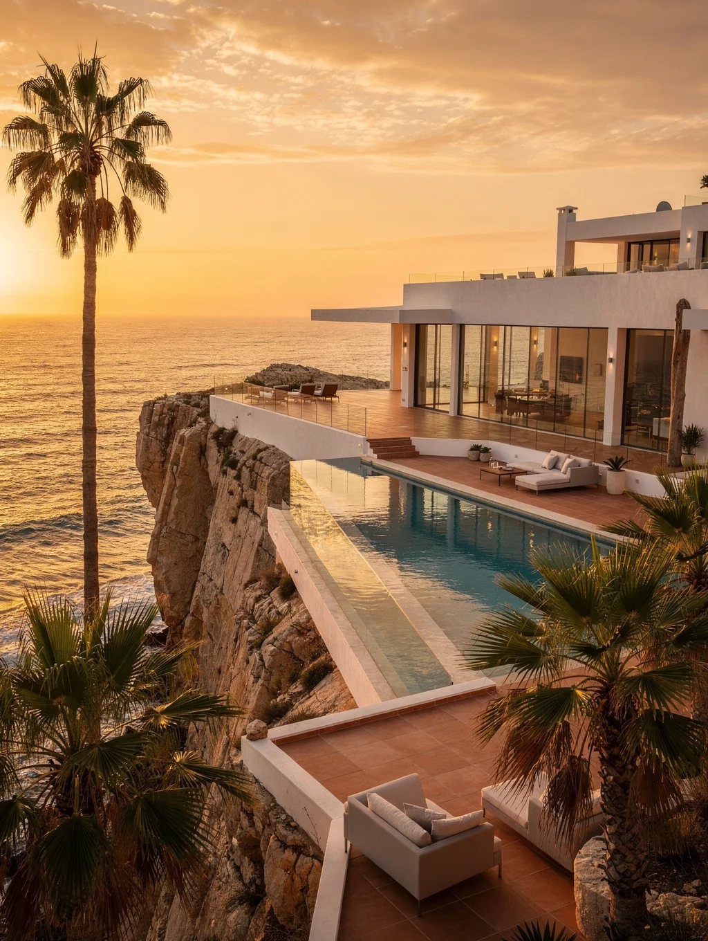 Luxury villa exterior in Los Cabos