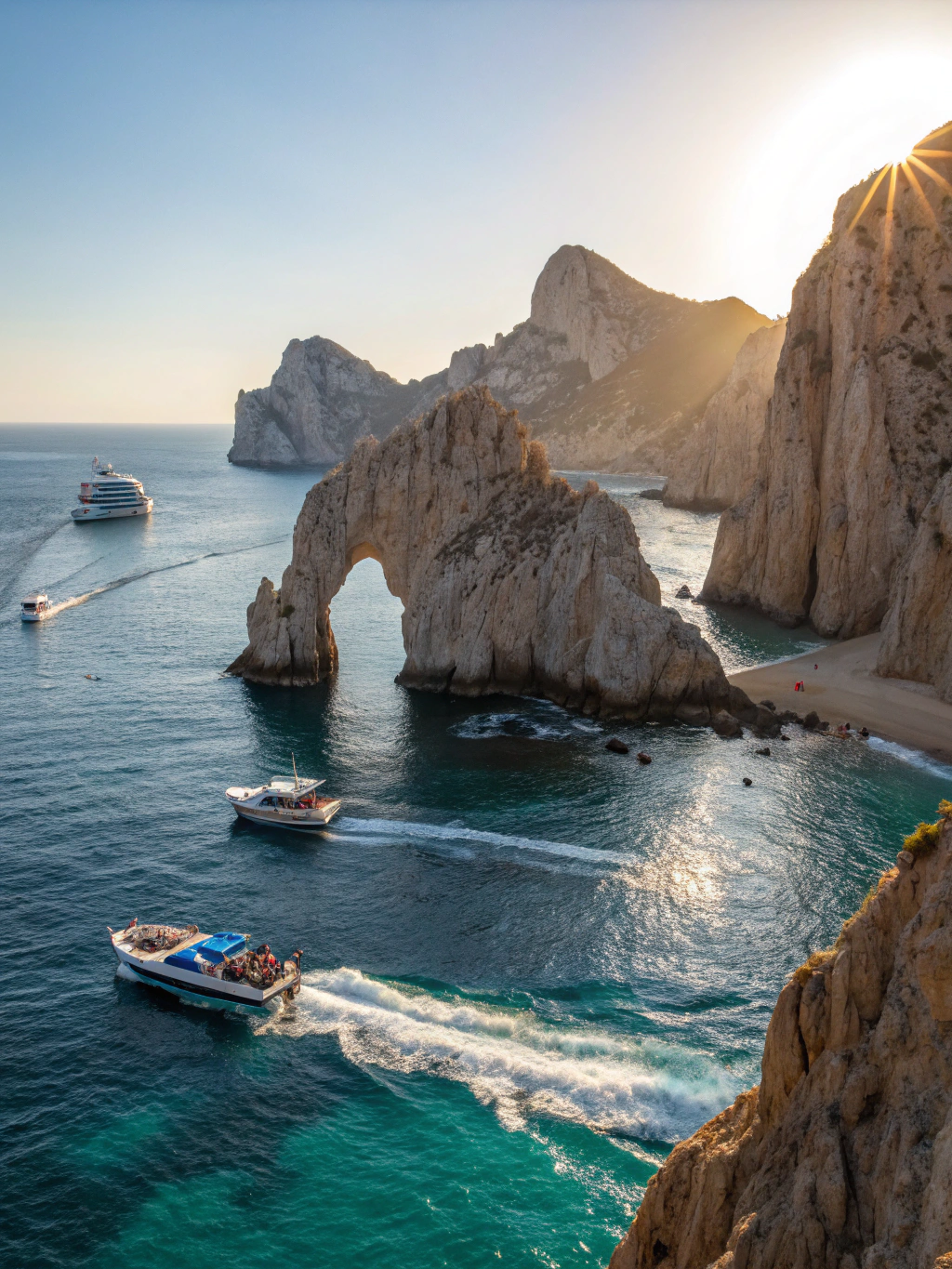 The Arch of Cabo San Lucas at sunrise