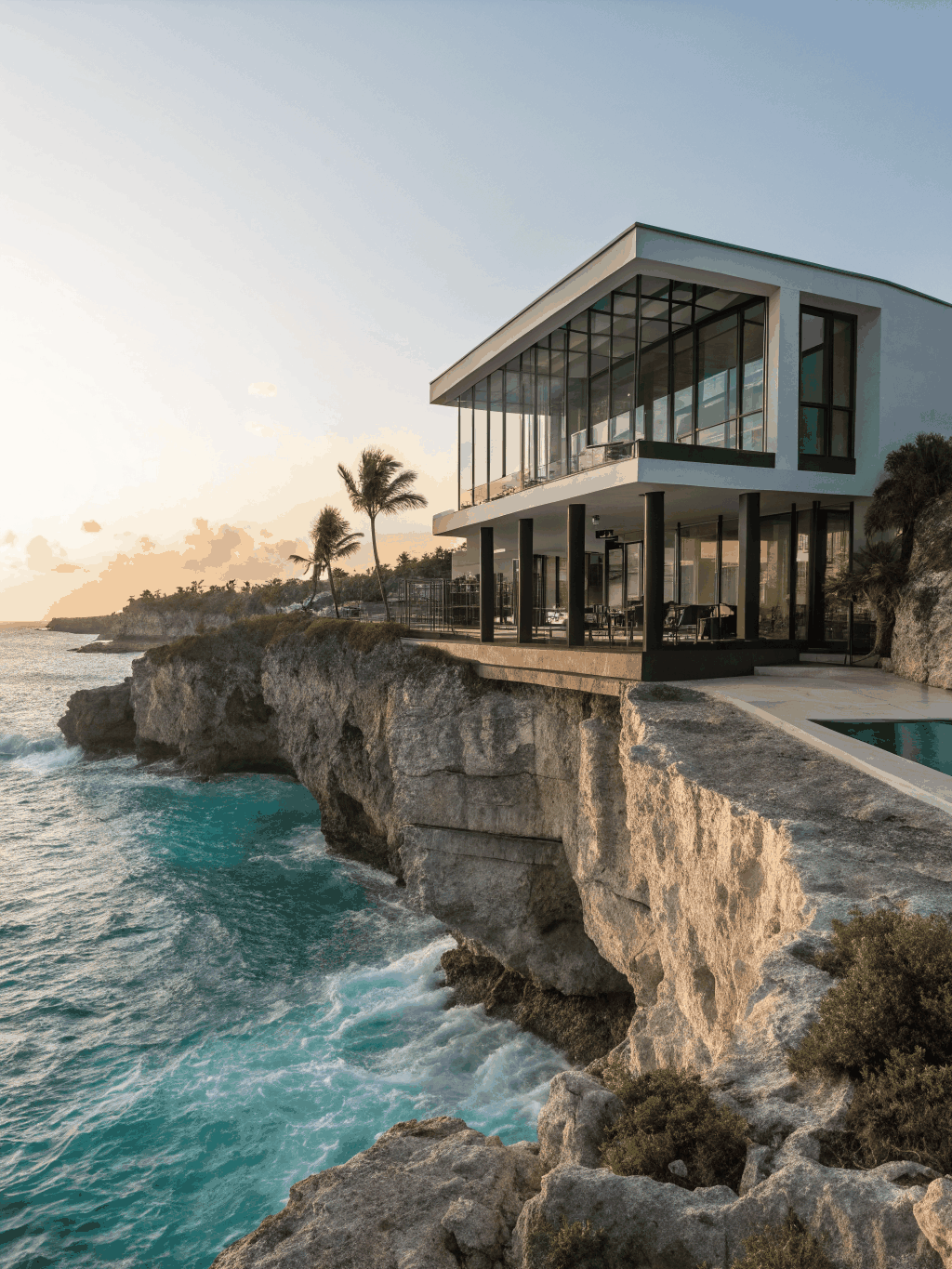 Architectural detail of a luxury Cabo property managed by IMI