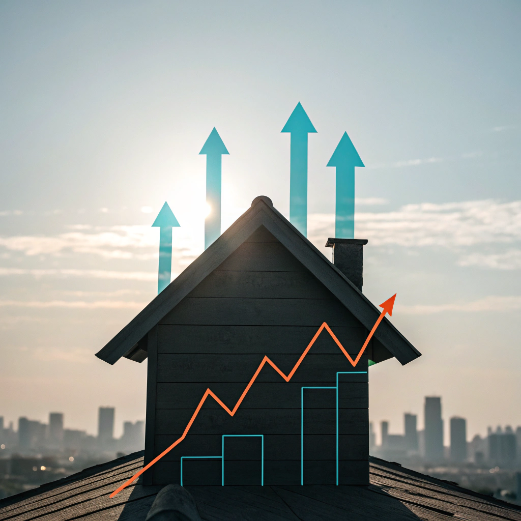 Real estate market data and trend analysis diagram